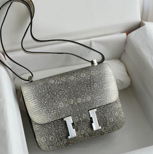 【エルメス HERMES】コンスタンス3 ミニ 19オンブレ (1B) リザード シルバー金具(100%手縫い)